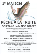 PÊCHE À LA TRUITE- SCI ÉTAND DE LA NOË ROBERT LE 1er MAI
