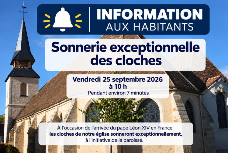 Sonnerie exceptionnelle des cloches de l'eglise
